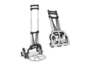 4262437182438 - Treppensackkarre klappbar & bis 80 kg - Alu Mini Sackkarre für Treppen - Handschuhe & Seile