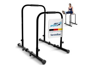 4262437183268 - Dip Barren - Dip Station bis 500 kg - Liegestützgriffe - verstellbar - Push Up Bar Schwarz