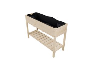 4262437183381 - Hochbeet Freya - aus Holz mit Vliesstoff und Ablage - für Balkon Garten und Terrasse 4262437183381 - Hochbeet Freya - aus Holz mit Vliesstoff und Ablage - für Balkon Garten und Terrasse