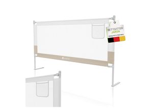4262437183879 - Baby Bettgitter Jaron 180 cm - höhenverstellbar kombinierbar - Bett Rausfallschutz - Beige 4262437183879 - Baby Bettgitter Jaron 180 cm - höhenverstellbar kombinierbar - Bett Rausfallschutz - Beige