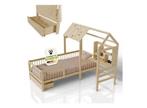 4262437185477 - Kinderbett Yari - Integrierter Schreibtisch Schublade Pflegeleicht 150 kg belastbar - natur 4262437185477 - Kinderbett Yari - Integrierter Schreibtisch Schublade Pflegeleicht 150 kg belastbar - natur