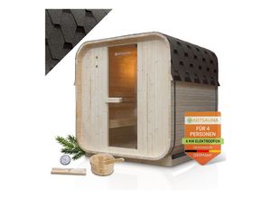 4262437185774 - Fasssauna Nolvik L - 4 Personen mit 6 kW Ofen & Zubehör für Garten Cube Design 4262437185774 - Fasssauna Nolvik L - 4 Personen mit 6 kW Ofen & Zubehör für Garten Cube Design