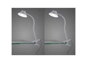 4262442790000 - Meinewunschleuchte - led Klemmleuchten 2er Set flexibel Kunststoff Titanfarben 26cm hoch