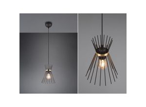 4262442790437 - Meinewunschleuchte - Ausgefallene led Pendelleuchte Draht Lampenschirm Schwarz-Gold ø 20cm