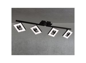 4262442793049 - Meinewunschleuchte - led Deckenstrahler in Schwarz   Weiß Spots geteilt Breite 69cm