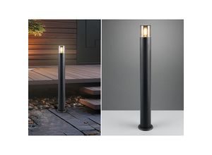 4262442795135 - Meinewunschleuchte - led Wegeleuchte aus Aluminium in Schwarz   Rauchfarbig Höhe 80cm