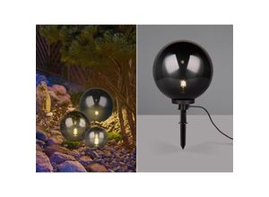 4262442795289 - LED Leuchtkugel für den Garten mit Strom rauchfarbig 5m Kabel Ø 40 cm