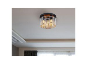 4262442796095 - Ausgefallene LED Deckenleuchte mit Rauchglas Stäben Ø 32cm