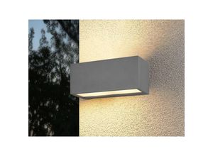 4262442796132 - LED Up Down Außenwandleuchte aus Aluminium Anthrazit Breite 25cm