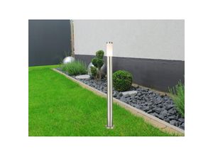 4262442799089 - Moderne LED Wegeleuchte aus Edelstahl in Silber Höhe 110cm