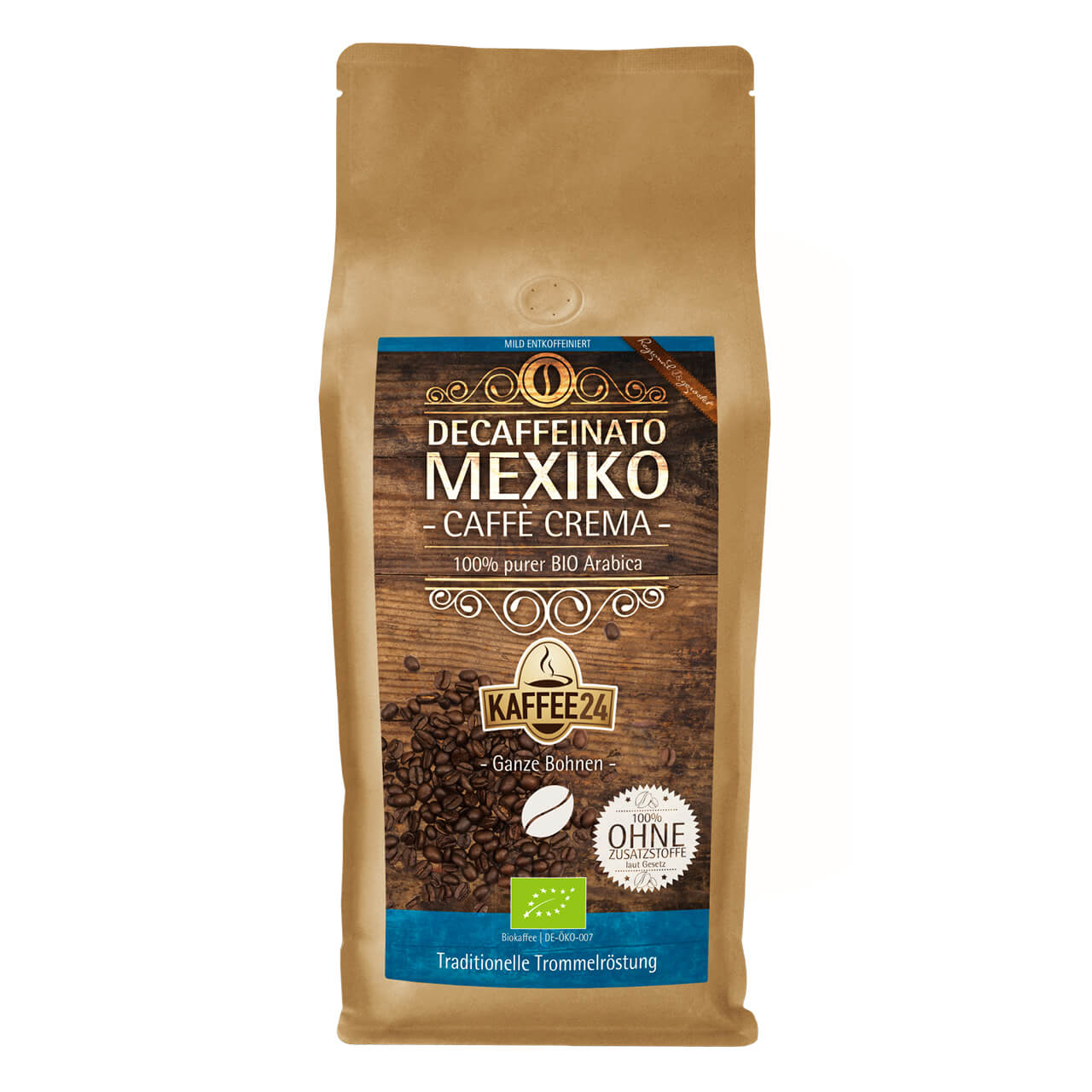 4262444270357 - BIO CAFFÈ CREMA Mexiko ganze Bohnen entkoffeiniert 1kg