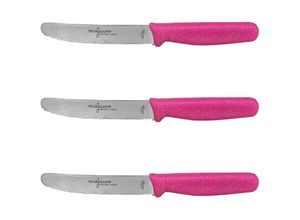 4262445851418 - - 3 Stück Frühstücksmesser Bio Solingen -MMO0004-Pink-3er