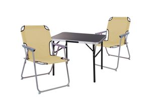 4262445852569 - - 3tlg Campingmöbel Set Beige-X35000310+2xMPO2600B