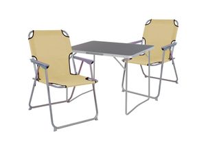 4262445852620 - 3tlg Campingmöbel Set Beige-X35000200+2xMPO2600B