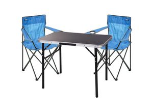 4262445852743 - - 3tlg Campingmöbel Set Blau-X35000310+2xFD8300850-Blau