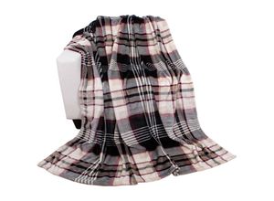 4262445859636 - - Flanell Kuscheldecke Karo 150x200cm-M995469-Schwarz