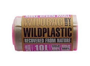 4262455060022 - Müllbeutel Wildplastic® WILDBAG Volumen 10 l Stärke 20 µm B 360 x H 565 mm zu 100 % recycelbar Recycling-LDPE transparent 15 Rollen à 25 Beutel