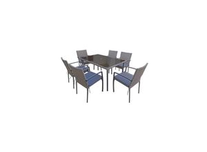 4262456960093 - Gartenmöbel Essgruppe 6-Sitzer Carlo grau Dining Set