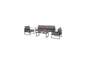 4262456960338 - Gartenmöbel Lounge Garten Möbel KRETA II anthrazit Aluminium