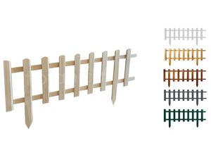 4262471580061 - Floranica Vorgarten Gartenzaun aus Holz Vampir 1 STK 104cm Höhe 20cm Unbehandelt Kieferholzzaun Deko