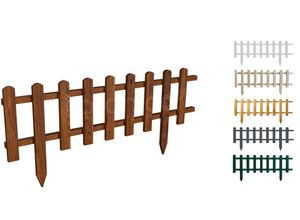 4262471580207 - Floranica Vorgarten Gartenzaun aus Holz Vampir 1 STK 104cm Höhe 40cm Braun Imprägnierter Kiefernholz