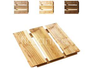 4262471580580 - Floranica Holzterrassenplatten 1 Stück 30x30 cm Imprägniertes Lärchenholz Natur Boden für die Sauna