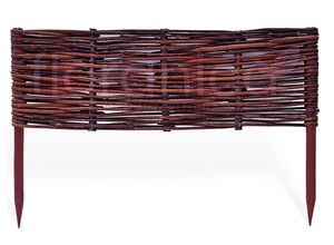 4262471580870 - Floranica Beeteinfassung aus Weide Weidenzaun 1 Stück 10cm x 60cm Rasenkante Gartenzaun Beetzaun Bee