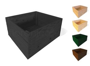 4262471582119 - Floranica Blumentopf aus Holz Kasten 50cm x 535cm x 285cm Anthrazit Imprägnierte Lärche Schutzhülle