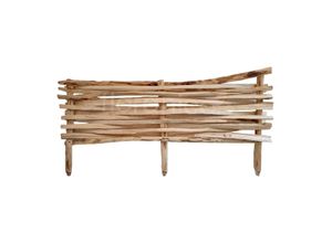 4262471582768 - Beeteinfassung Gartenzaun Haselholz 4 stk Höhe 30 x 100 cm Holzzaun Steckzaun Beetumrandung