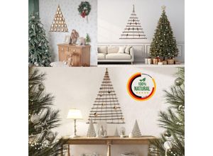 4262471584083 - Floranica Holzleiter für Adventskalender 60 x 70 cm - Holz Aufhängen von Weihnachtsschmuck