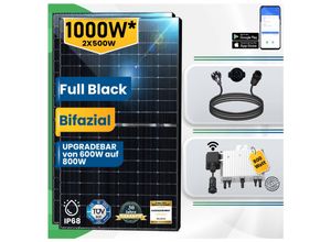 4262472912731 - Epp Balkonkraftwerk Komplettset 1000W Bifazial Deye Wechselrichter 800W Photovoltaik Solaranlage mit 3m stecker