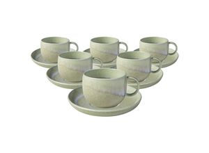 4262487290039 - like by Villeroy & Boch Espressotassen mit Untertassen Perlemor Alga 60 ml 6er Set