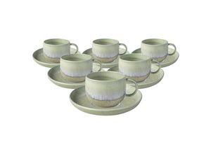 4262487290053 - like by Villeroy & Boch Kaffeetassen mit Untertassen Perlemor Alga 190 ml 6er Set