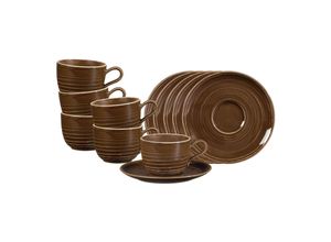 4262487295898 - Kaffeetassen mit Untertassen Terra 260 ml 6er Set