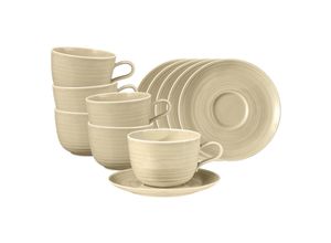 4262487295935 - Milchkaffeetassen mit Untertassen Terra 400 ml 6er Set