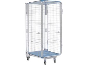 4262496892507 - Rollbehälter 5-seitig Stahl Kunststoff H 1745 mm 1 Etagenboden kaiserkraft