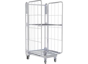 4262496892606 - Rollbehälter 3-seitig Stahlrollplatte H 1690 mm 1 Etagenboden kaiserkraft