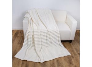 4262500110283 - - Kuschelweiche Wohndecke Cord-Optik 150x200cm -M996992-Creme-var