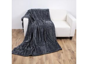 4262500110290 - - Kuschelweiche Wohndecke Cord-Optik 150x200cm -M996992-Anthrazit-var