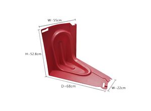 4262512390673 - Hochwasserbarriere modularer Aufbau Eckstück für Innen Winkel von 30° L 550 x B 680 x H 528 mm ABS-Kunststoff rot 1 Stück