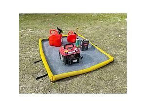 4262512390758 - Filterwanne für Öl Fett Kraftstoffe Kapazität 125 l falt- und stapelbar inkl Filtertuch B 1524 x T 1219 x H 76 mm PVC gelb