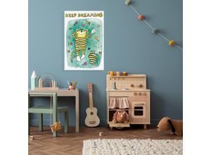 4262513380406 - Leinwandbild LUCKYLINDE Der kleine Tiger und seine Tigerente bunt (farbe bild(er) bunt) B40cm H60cm T2cm Canvas Holzrahmen Bilder Exklusive JANOSCH Kindermotive