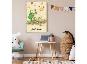 4262513380710 - Leinwandbild LUCKYLINDE Der Froch - Just Smile bunt B60cm H90cm T2cm Canvas Holzrahmen Bilder Exklusive JANOSCH Kindermotive