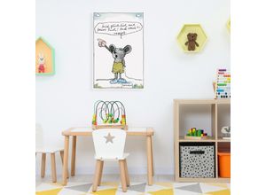 4262513380727 - Leinwandbild LUCKYLINDE Die kleine Maus - Seid glücklich… bunt (farbe bild(er) bunt) B30cm H40cm T2cm Canvas Holzrahmen Bilder Exklusive JANOSCH Kindermotive