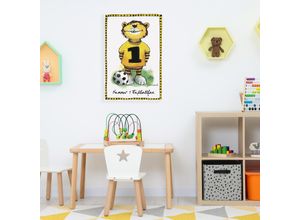 4262513380918 - Leinwandbild LUCKYLINDE Der kleine Tiger - Fußballfan bunt (farbe bild(er) bunt) B40cm H60cm T2cm Canvas Holzrahmen Bilder Exklusive JANOSCH Kindermotive