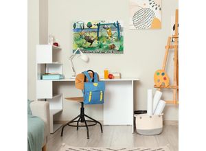 4262513381007 - Leinwandbild LUCKYLINDE Gemeinsam sind wir strark - Janosch bunt B60cm H40cm T2cm Canvas Holzrahmen Bilder Exklusive JANOSCH Kindermotive