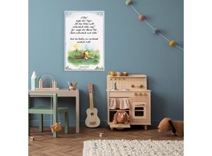 4262513381045 - Leinwandbild LUCKYLINDE Der kleine Tiger und der kleine Bär - JANOSCH Zitat bunt B60cm H90cm T2cm Canvas Holzrahmen Bilder Exklusive JANOSCH Kindermotive