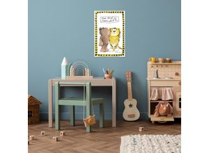 4262513381182 - Wanddekoobjekt LUCKYLINDE Der kleine Bär und der kleine Tiger - Du bist so schön bunt B20cm H30cm T03cm Blech Wanddekoobjekte Exklusive JANOSCH Kindermotive Stahlschild