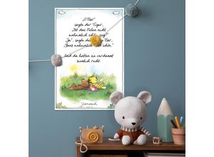 4262513381434 - Wanddekoobjekt LUCKYLINDE Der kleine Tiger und der kleine Bär - JANOSCH Zitat bunt B20cm H30cm T03cm Blech Wanddekoobjekte Exklusive JANOSCH Kindermotive Stahlschild
