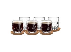 4262517042102 - Kaffeegläser mit Untersetzer Gocce 220 ml 6er Set 4262517042102 - Kaffeegläser mit Untersetzer Gocce 220 ml 6er Set